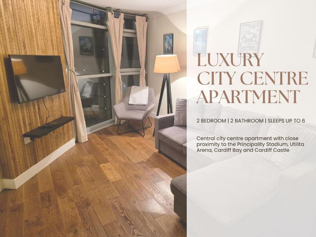 Ultra-Luxury City Centre 2 Bed Apartment, With Free Parking Cardiff Exterior foto
